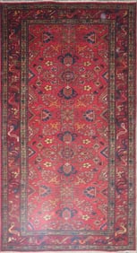 One Of The Kind Hand-Knotted Persian Wool Rug _ Luxurious Vintage Design, 9'3" x 5'1", Artisan