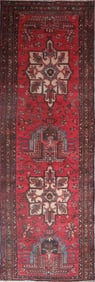 One Of The Kind Hand-Knotted Persian Wool Rug _ Luxurious Vintage Design, 9'3" x 2'9", Artisan