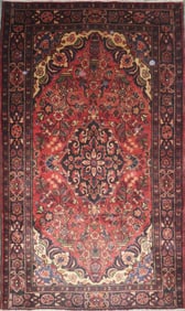 One Of The Kind Hand-Knotted Persian Wool Rug _ Luxurious Vintage Design, 9'1" x 5'2", Artisan