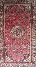 One Of The Kind Hand-Knotted Persian Wool Rug _ Luxurious Vintage Design, 8'7" x 5'4", Artisan
