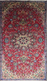 One Of The Kind Hand-Knotted Persian Wool Rug _ Luxurious Vintage Design, 8'5" x 5'1", Artisan
