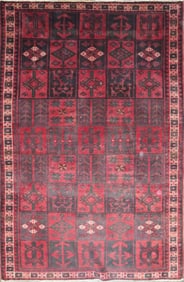 One Of The Kind Hand-Knotted Persian Wool Rug _ Luxurious Vintage Design, 8'2" x 5'4", Artisan