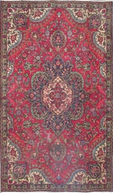 One Of The Kind Hand-Knotted Persian Wool Rug _ Luxurious Vintage Design, 8'2" x 4'8", Artisan