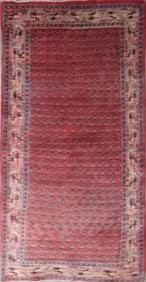 One Of The Kind Hand-Knotted Persian Wool Rug _ Luxurious Vintage Design, 7'8" x 4'1", Artisan