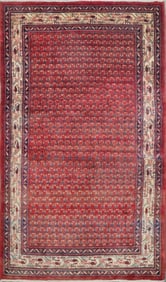 One Of The Kind Hand-Knotted Persian Wool Rug _ Luxurious Vintage Design, 7'4" x 4'6", Artisan