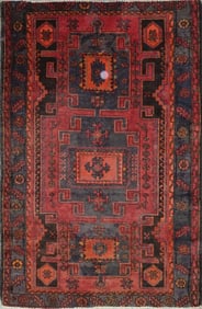One Of The Kind Hand-Knotted Persian Wool Rug _ Luxurious Vintage Design, 6'7" x 4'4", Artisan