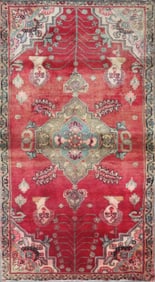 One Of The Kind Hand-Knotted Persian Wool Rug _ Luxurious Vintage Design, 6'6" x 4'0", Artisan