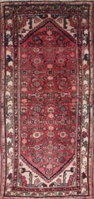 One Of The Kind Hand-Knotted Persian Wool Rug _ Luxurious Vintage Design, 6'6" x 2'10", Artisan