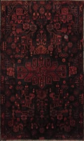 One Of The Kind Hand-Knotted Persian Wool Rug _ Luxurious Vintage Design, 6'6" x 3'8", Artisan