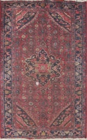 One Of The Kind Hand-Knotted Persian Wool Rug _ Luxurious Vintage Design, 6'4" x 4'0", Artisan