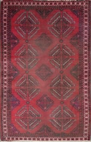 One Of The Kind Hand-Knotted Persian Wool Rug _ Luxurious Vintage Design, 6'2" x 3'9", Artisan