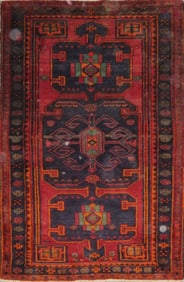 One Of The Kind Hand-Knotted Persian Wool Rug _ Luxurious Vintage Design, 6'10" x 4'4", Artisan
