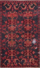 One Of The Kind Hand-Knotted Persian Wool Rug _ Luxurious Vintage Design, 5'8" x 3'2", Artisan