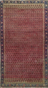 One Of The Kind Hand-Knotted Persian Wool Rug _ Luxurious Vintage Design, 5'8" x 3'1", Artisan