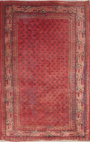 One Of The Kind Hand-Knotted Persian Wool Rug _ Luxurious Vintage Design, 5'3" x 3'3", Artisan