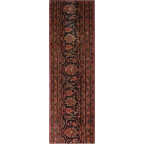 One Of The Kind Hand-Knotted Persian Wool Rug _ Luxurious Vintage Design, 5'0" x 1'0", Artisan