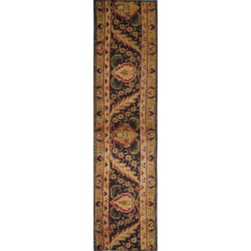 One Of The Kind Hand-Knotted Persian Wool Rug _ Luxurious Vintage Design, 5'0" x 1'0", Artisan