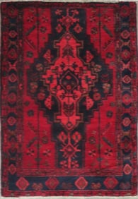 One Of The Kind Hand-Knotted Persian Wool Rug _ Luxurious Vintage Design, 4'9" x 3'3", Artisan
