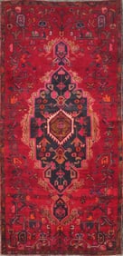 One Of The Kind Hand-Knotted Persian Wool Rug _ Luxurious Vintage Design, 4'10" x 4'0", Artisan