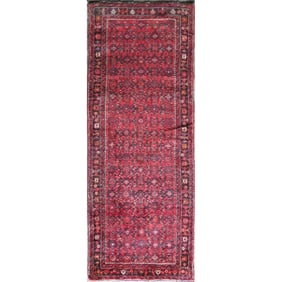 One Of The Kind Hand-Knotted Persian Wool Rug _ Luxurious Vintage Design, 19'1" x 3'4", Artisan
