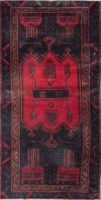 One Of The Kind Hand-Knotted Persian Wool Rug _ Luxurious Vintage Design, 18'7" x 2'10", Artisan
