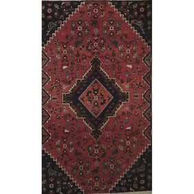 One Of The Kind Hand-Knotted Persian Wool Rug _ Luxurious Vintage Design, 11'2" x 6'11", Artisan