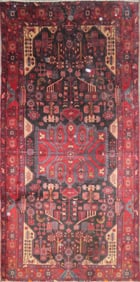 One Of The Kind Hand-Knotted Persian Wool Rug _ Luxurious Vintage Design, 11'9" x 5'7", Artisan