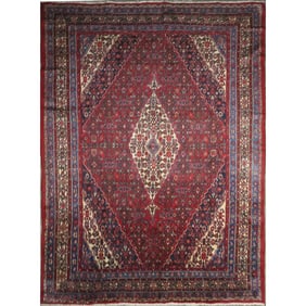 One Of The Kind Hand-Knotted Persian Wool Rug _ Luxurious Vintage Design, 11'7" x 8'1", Artisan