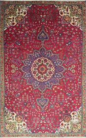 One Of The Kind Hand-Knotted Persian Wool Rug _ Luxurious Vintage Design, 11'3" x 5'1", Artisan