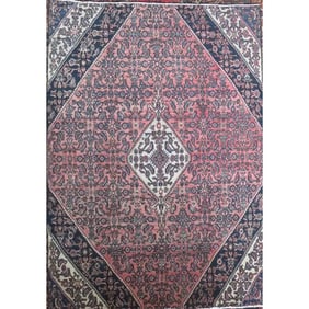 One Of The Kind Hand-Knotted Persian Wool Rug _ Luxurious Vintage Design, 11'11" x 9'0", Artisan