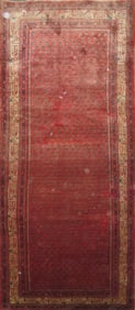 One Of The Kind Hand-Knotted Persian Wool Rug _ Luxurious Vintage Design, 10'8" x 4'3", Artisan