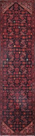 One Of The Kind Hand-Knotted Persian Wool Rug _ Luxurious Vintage Design, 10'8" x 2'6", Artisan