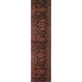 One Of The Kind Hand-Knotted Persian Wool Rug _ Luxurious Vintage Design, 5'0" x 1'0", Artisan