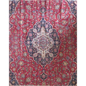 One Of The Kind Hand-Knotted Persian Wool Rug _ Luxurious Vintage Design, 8'0" x 6'3", Artisan