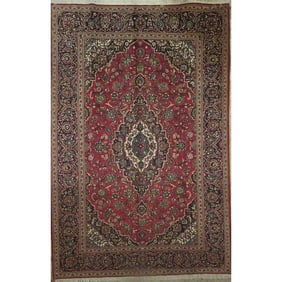 One Of The Kind Hand-Knotted Persian Wool Rug _ Luxurious Vintage Design, 11'5" X 8'3", Artisan