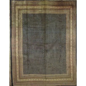 One Of The Kind Hand-Knotted Persian Wool Rug _ Luxurious Vintage Design, 11'4" X 8'5", Artisan