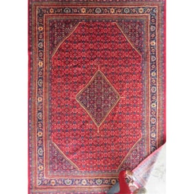 One Of The Kind Hand-Knotted Persian Wool Rug _ Luxurious Vintage Design, 13'0" x 9'1", Artisan