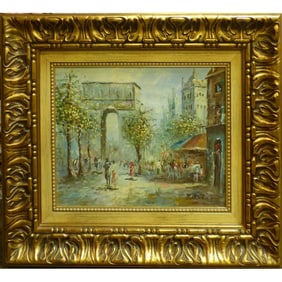 Spanish Oil Painting By Burnit Ready To Hang For Home Wall Art Decoration 25" X 22" Abcp-275