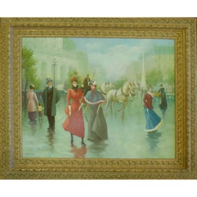 Spanish Oil Painting By Bonnard Ready To Hang For Home Wall Art Decoration 41" X 34" Abcp-266