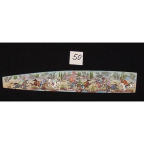 Persian Wall Art Miniature On Bone Painting Fine Art Handmade Ready For Home Decoration 9" X 2"