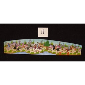 Persian Wall Art Miniature On Bone Painting Fine Art Handmade Ready For Home Decoration 9" X 2"