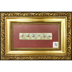 Persian Wall Art Miniature On Bone Painting Fine Art Handmade Ready For Home Decoration 9" X 11"