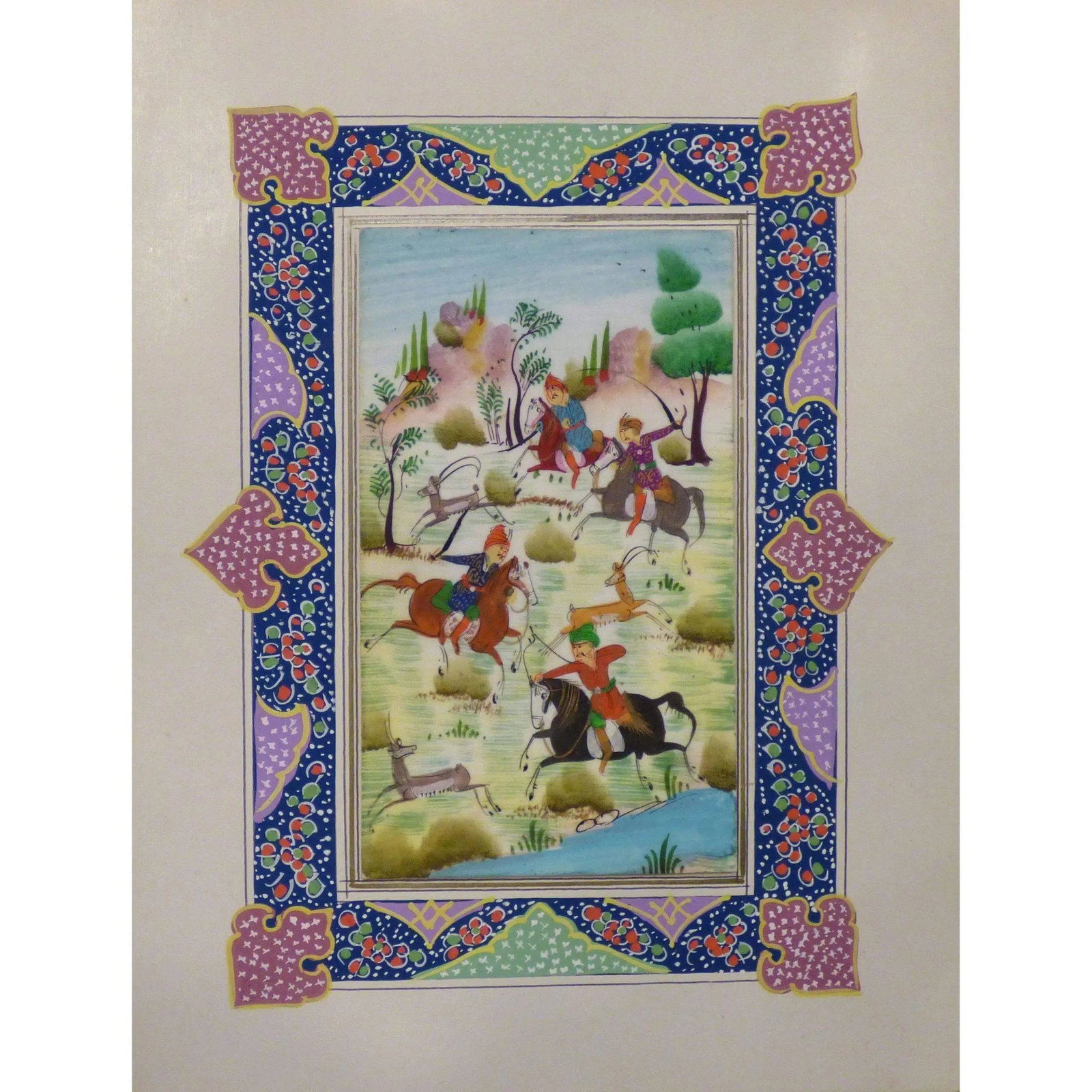 Persian Miniature Handmade With Unique Design And Colorful Authentic Art 7" X 9.5" Abcpm0125: ABCPM0125 Persian Miniature Handmade with Unique Design and Colorful ART. ABC Rugs Kilims is a professional home decors manufacturer. The high-quality Authentic Persian Miniature Handmade multicolored