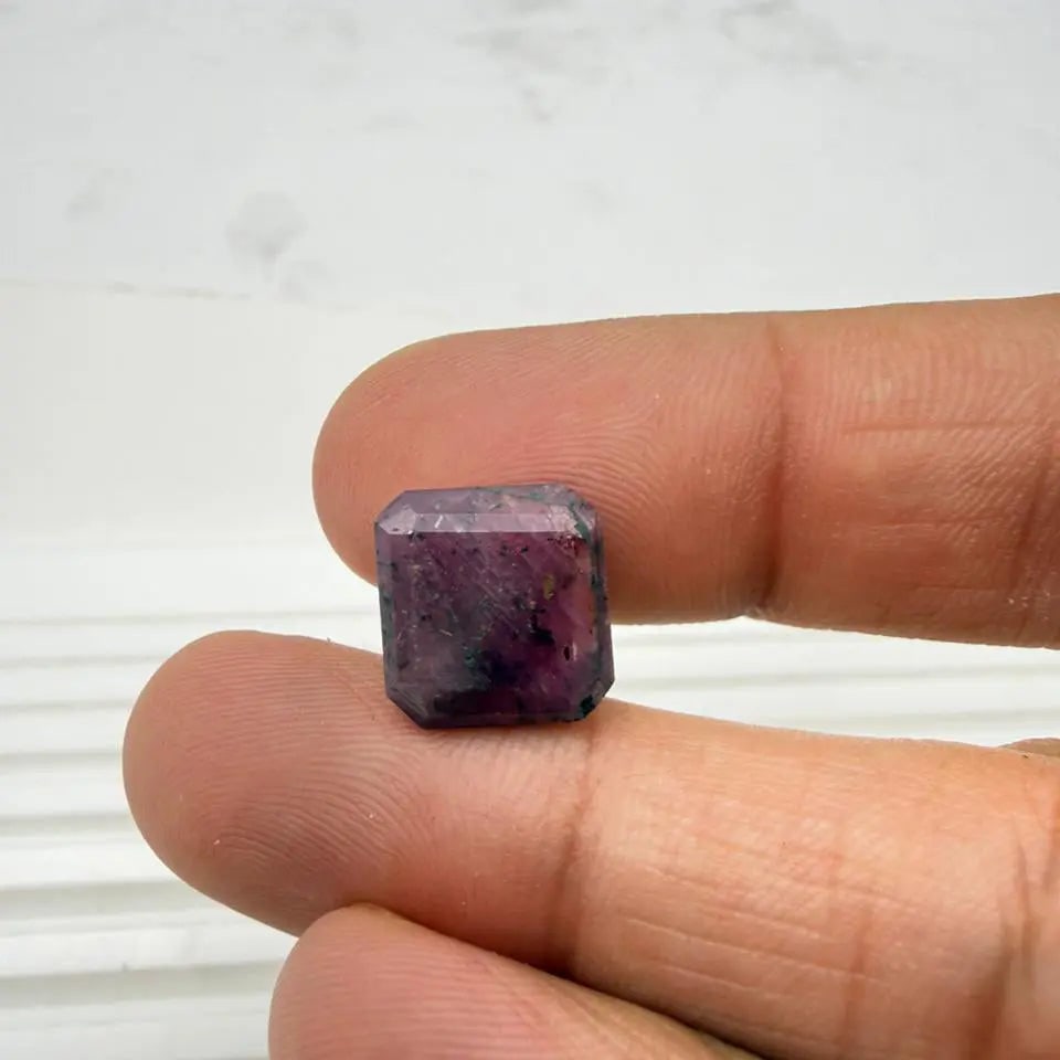 AA+ QUALITY SQUARE MIXED NATURAL RUBY, RED COLORED, INDIAN GEMSTONE, WEIGHT 10.55 CTS (1 of 1)