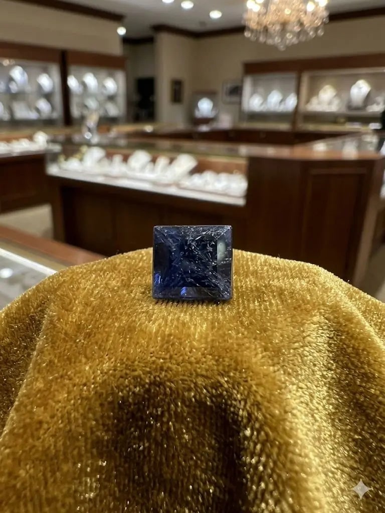 AAA+ Certified Quality Natural Sapphire, Square/Mixed Shaped, Blue Semi-Transparent Colored, Weight: AAA+ Certified Quality Natural Sapphire, Square/Mixed Shaped, Blue Semi-Transparent Colored, Weight 3.0Ct.,Gravity 3.98-4.00 Refractive Index 1.762-1.770 GemKKG-12-0889953