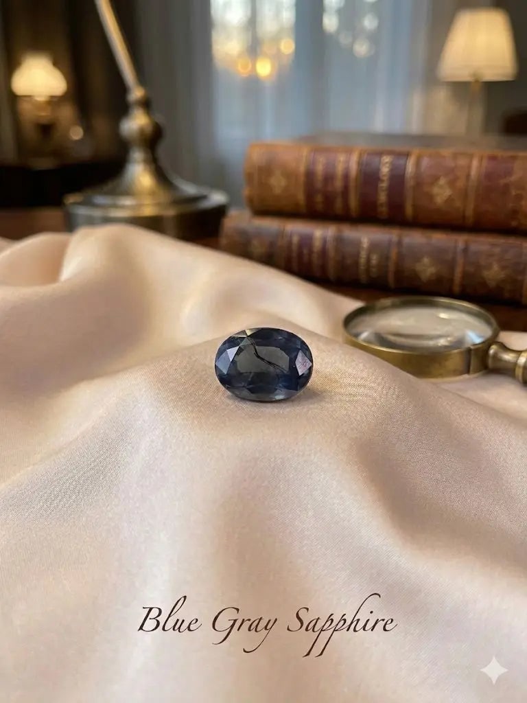 AAA+ Certified Quality Natural Sapphire, Oval/Mixed Shaped, Blue Semi-Transparent Colored, 6.50Ct.