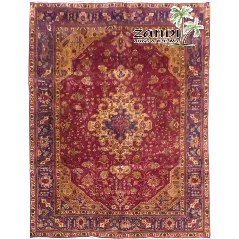 One Of The Kind Persian Mashad Rug 9'2" x 6'5": ABC Rugs Kilims Collection Hand Knotted Wool Persian Rug Size 9'2"X6'5" (Rr11292) Abcr02794A Hand knotted and meticulously crafted by Persian artisans, this stunning Persian Hand Knotted Area Rug will