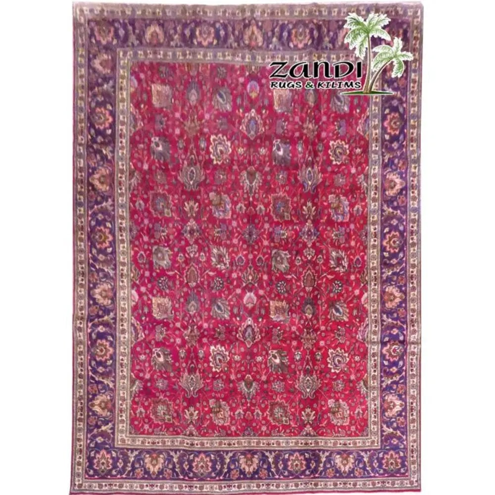 One Of The Kind Persian Tabriz Rug 13'2" x 9'8": ABC Rugs Kilims Collection Hand Knotted Rug Red Wool Persian Rug Size 13'20"X9'8" (Rr11291) Abcr02390A Hand knotted and meticulously crafted by Persian artisans, this stunning Persian Hand Knotted Are