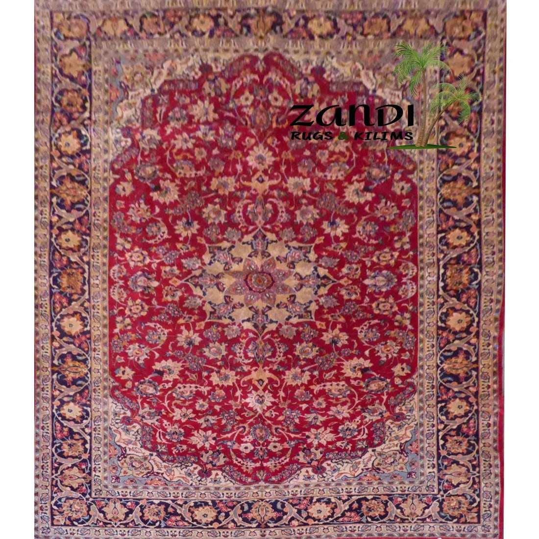 One Of The Kind Persian Tabriz Rug 13'2" x 10'3": ABC Rugs Kilims Collection Persian Tabriz Hand Knotted Woolen Cotton 13'2"X 10'3" Rr10787 Hand knotted and meticulously crafted by Persian artisans, this stunning Hand Knotted Area Rug will invite qua