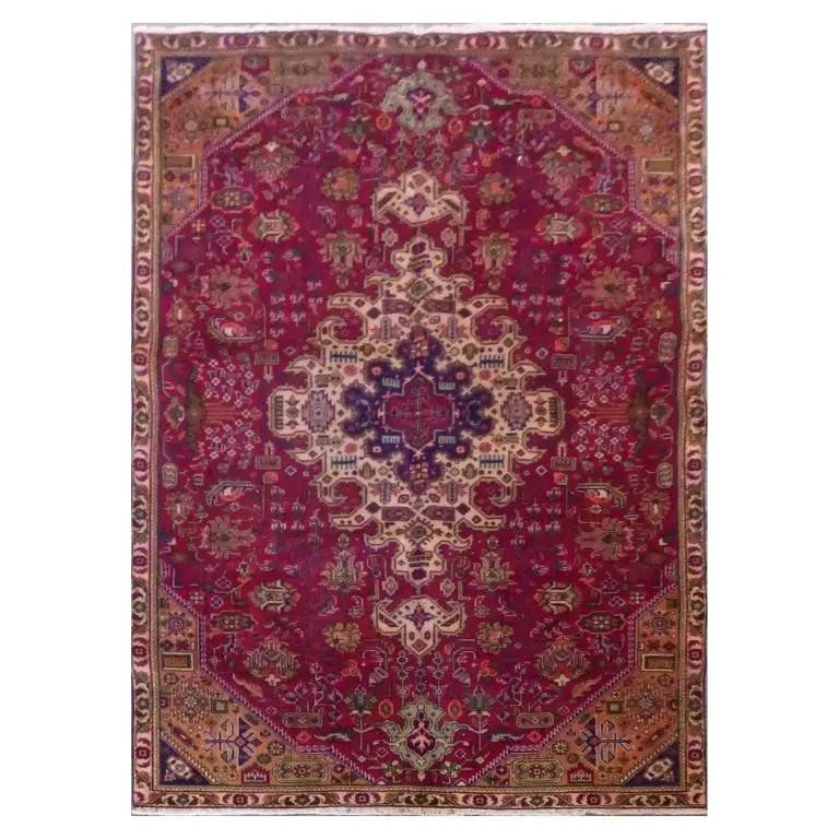 One Of The Kind Persian Tabriz Rug 7'9" x 5'0": ABC Rugs Kilims Collection Persian Tabriz Traditional Style Hand-Knotted Natural Wool Rug 7'9'' X 5'0'' Abcr0698 Hand knotted and meticulously crafted by Persian artisans, this stunning Hand Knotted A